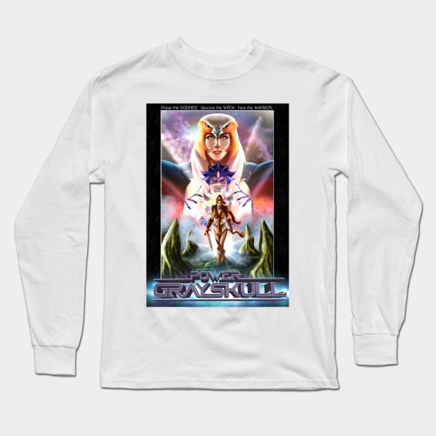 THE POWER OF GRAYSKULL poster Long Sleeve T-Shirt by CrazyPencilComics